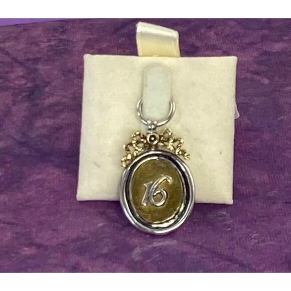 Waxing Poetic Oh So Sweet 16 sterling silver and brass charm - Picture 2 of 3